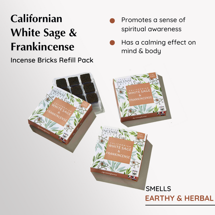 White Sage & Frankincense Incense Brick - Purifying Wellness Kit