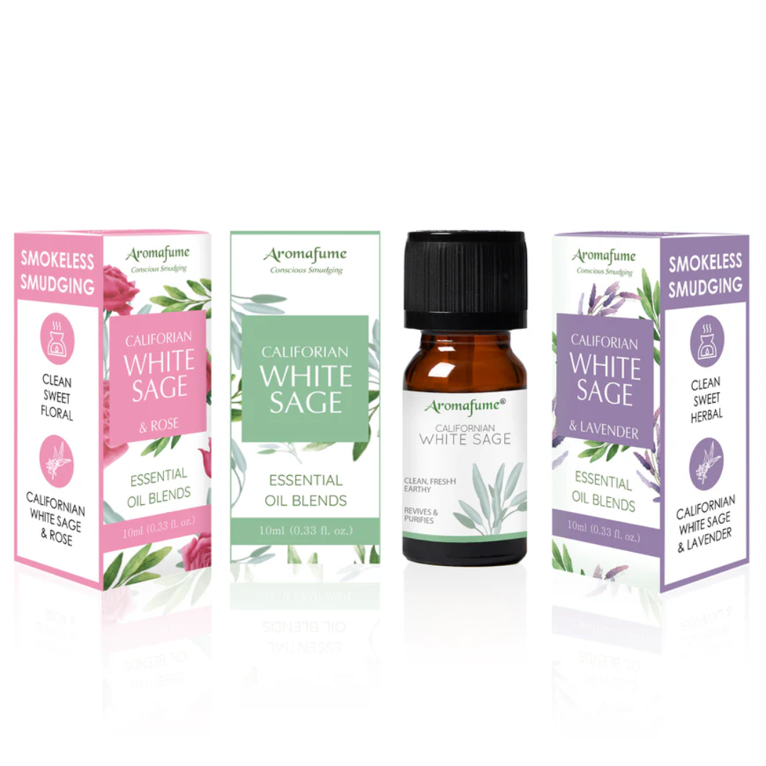 White Sage, Lavender & White Sage, Rose & White Sage Essential Oil Diffuser Blend