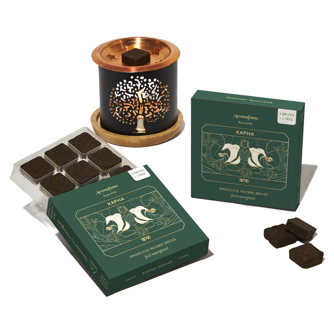 Kapha Dosha Incense Bricks & Burner Set