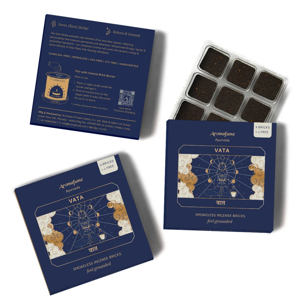 Vata Dosha Incense Brick Refill Pack