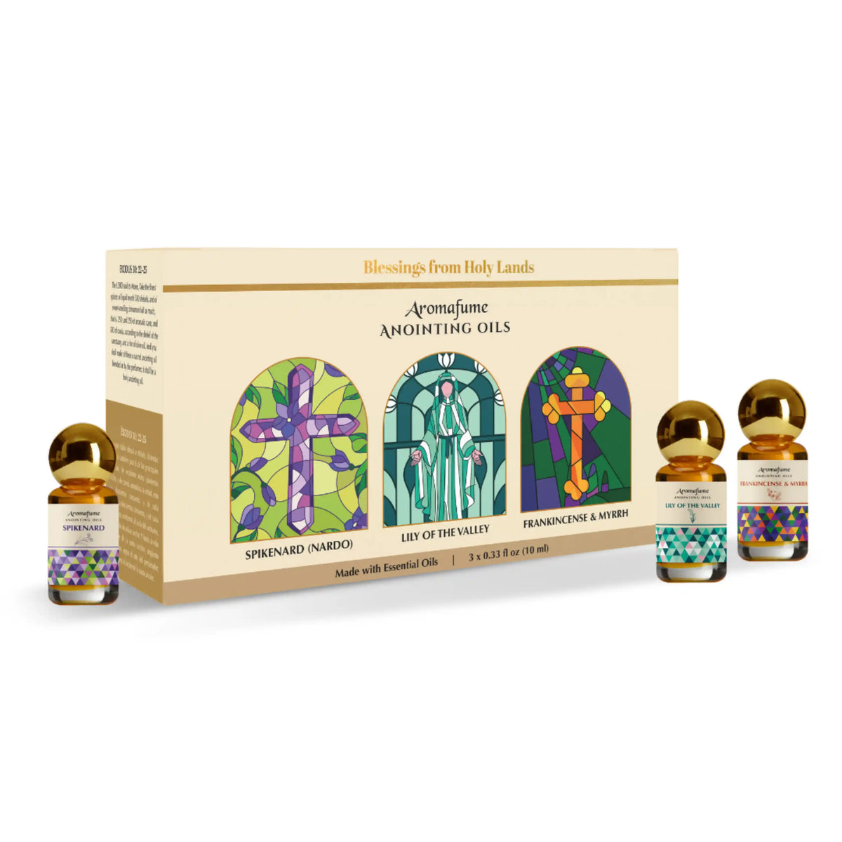 Frankincense & Myrrh, Lily of the Valley & Spikenard Anointing Oils Gift Set