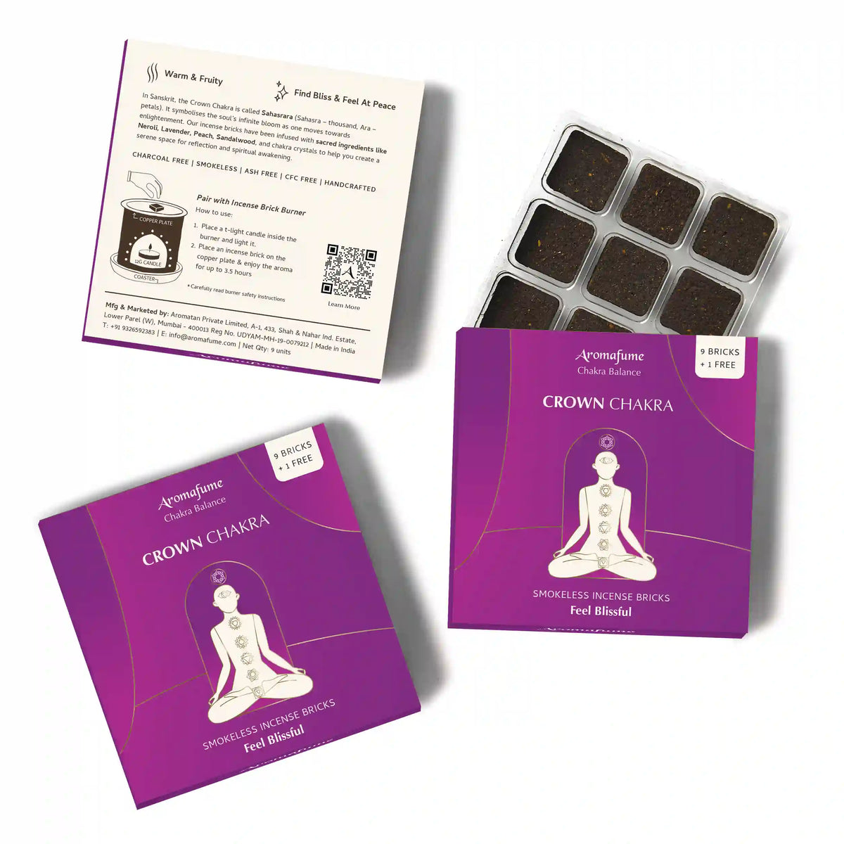 7th - Crown Chakra Incense Bricks Refills Pack