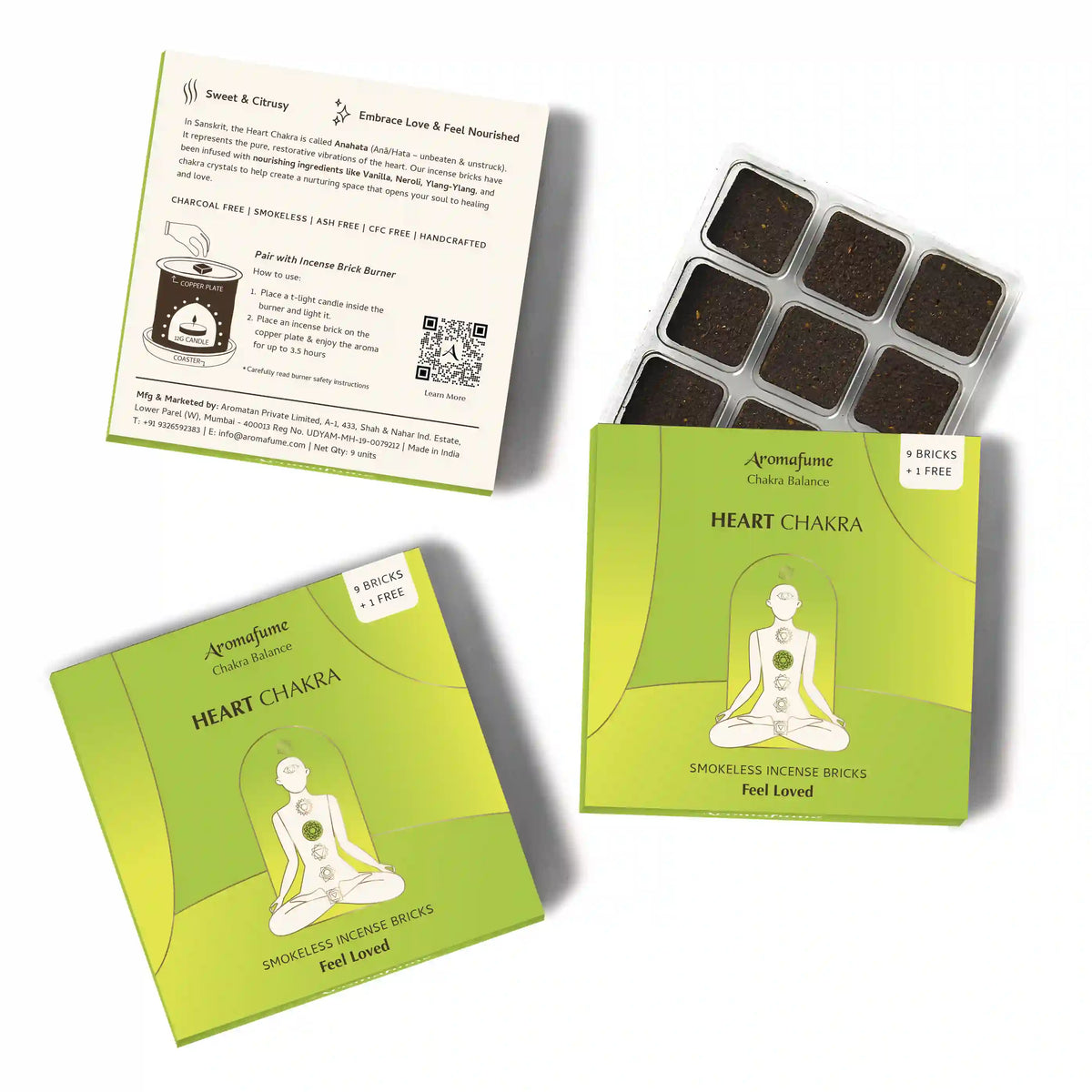 4th - Heart Chakra Incense Brick Pack
