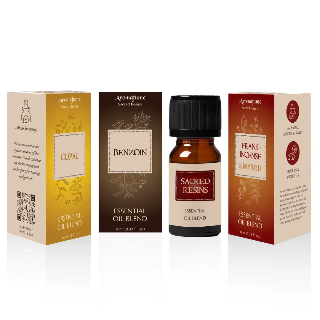 Meditation & Mindfulness Essential Oils – Copal, Benzoin, Frankincense & Myrrh for deep spiritual focus