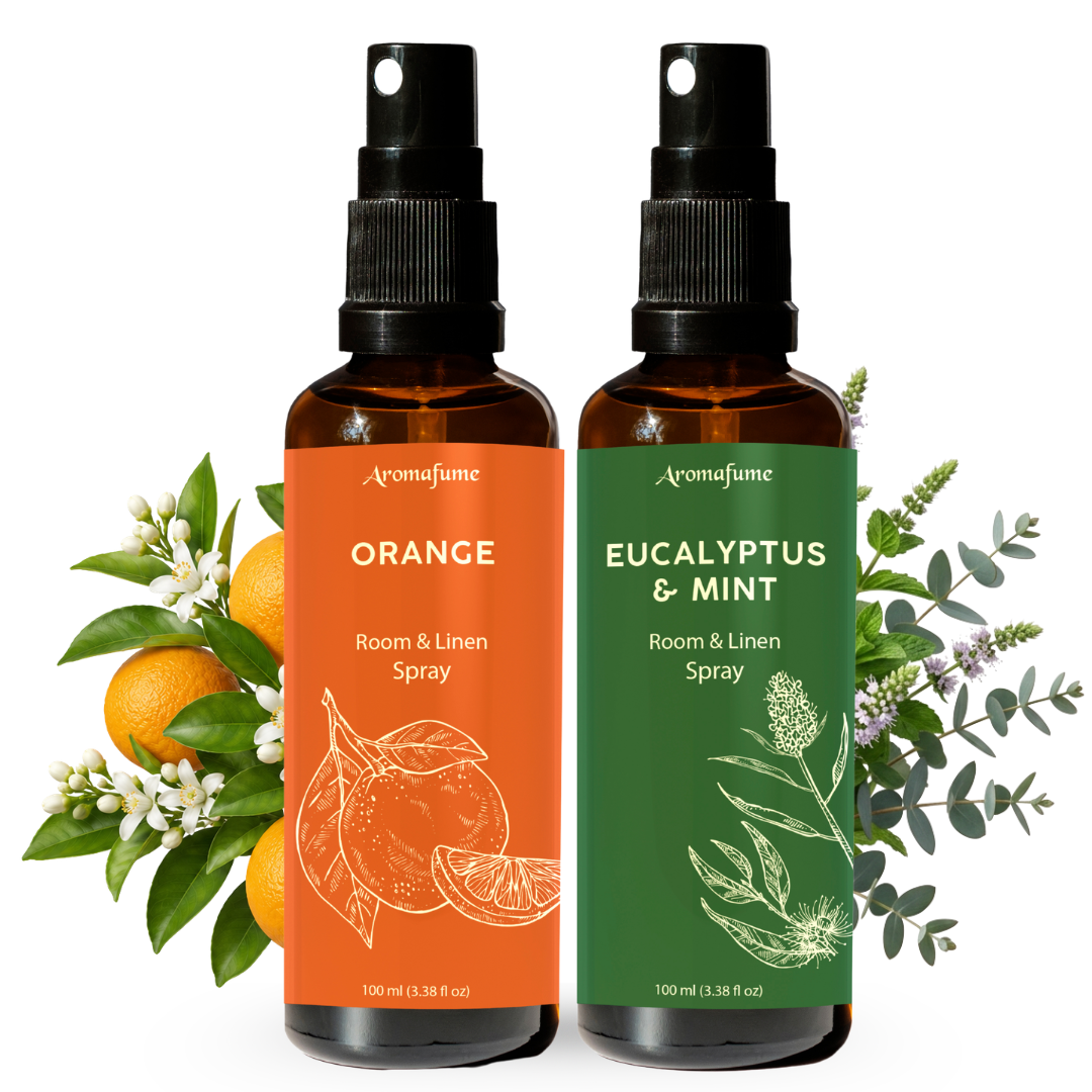 Orange and Eucalyptus & Mint Room & Linen Natural Spray