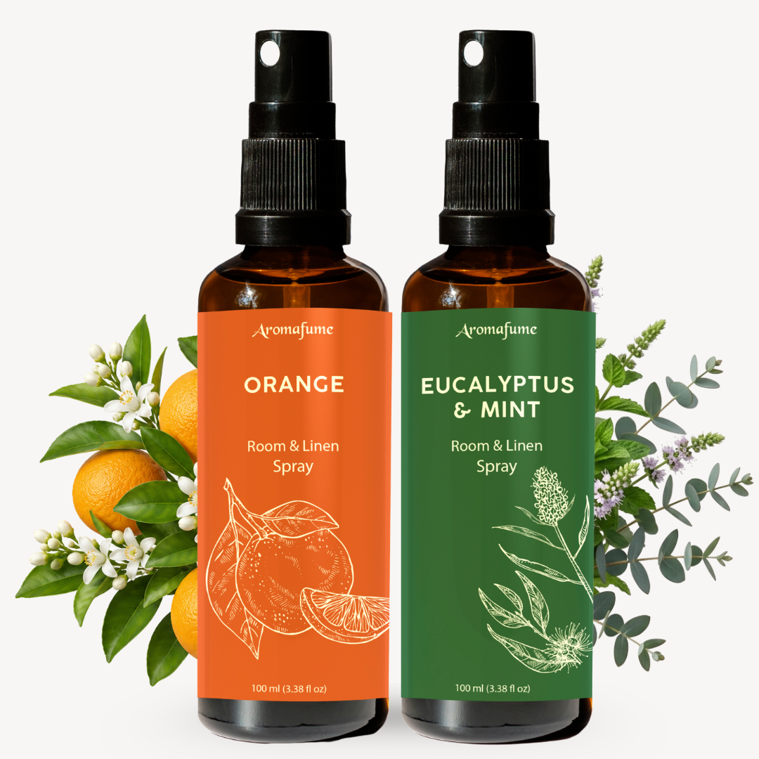 Orange and Eucalyptus & Mint Room & Linen Natural Spray
