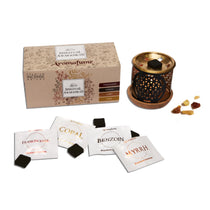 Smokeless Incense Gift set - Frankincense, Copal, Benzoin, & Myrrh with Flower of Life Burner