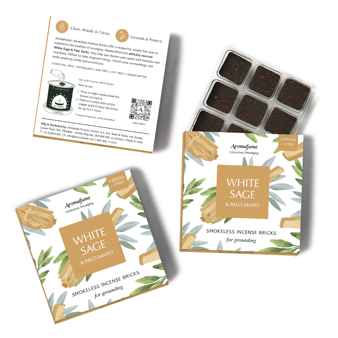 White Sage & Palo Santo Incense Brick Pack