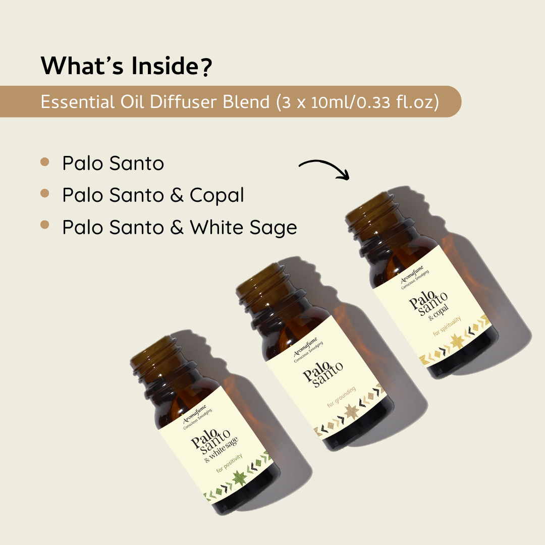Palo Santo, Palo Santo & White Sage, Palo Santo & Copal Essential Oil