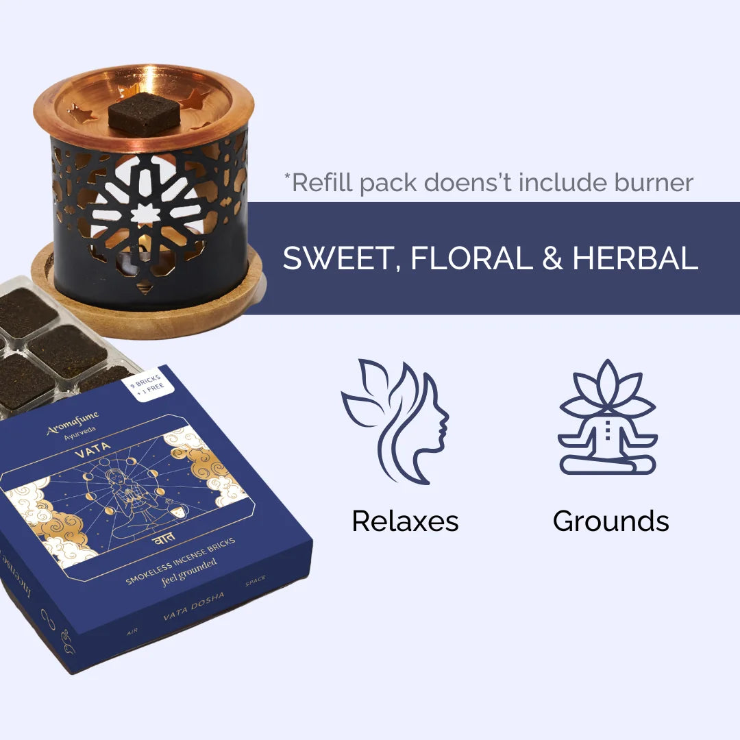 Vata Dosha Incense Brick Refill Pack