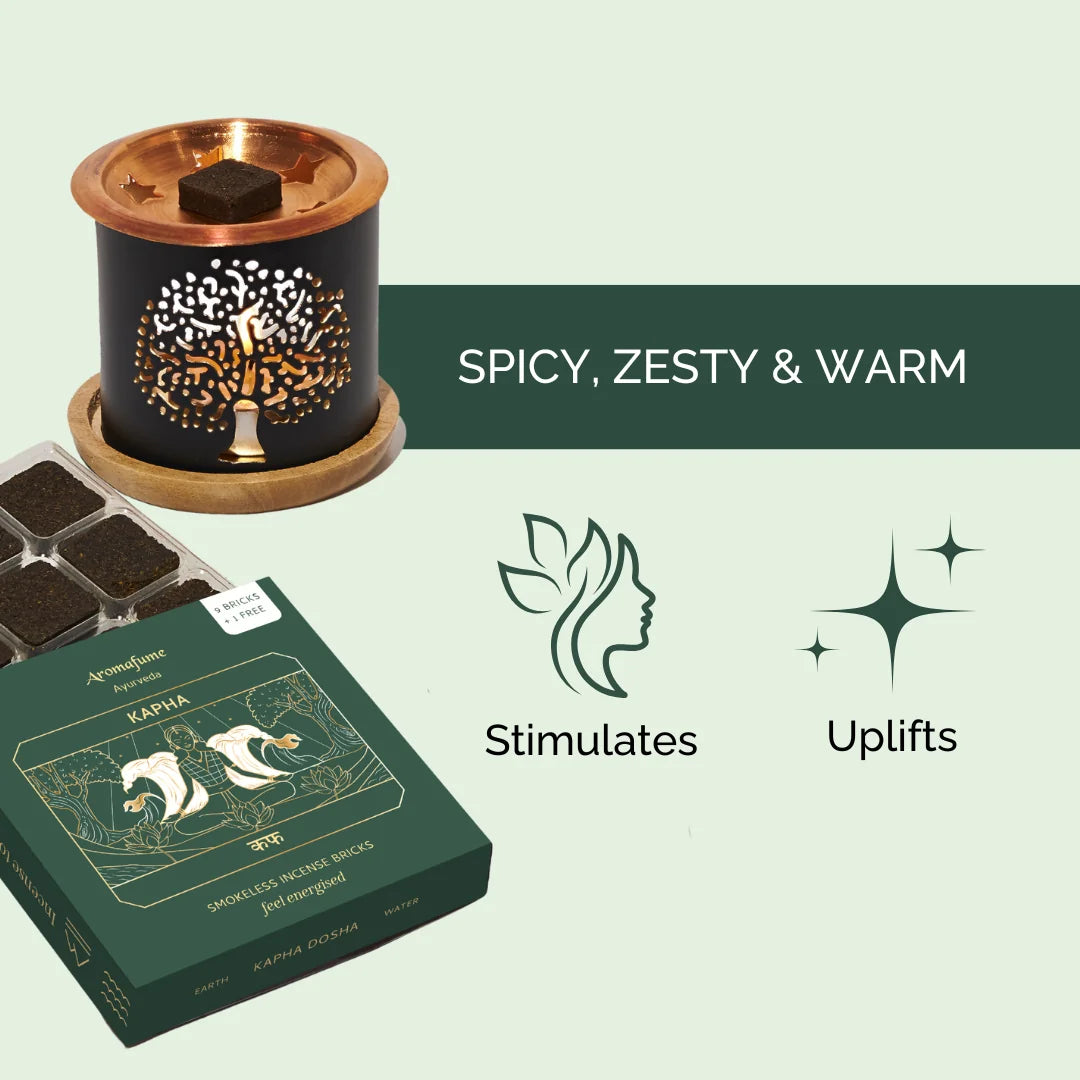 Kapha Dosha Incense Bricks & Burner Set