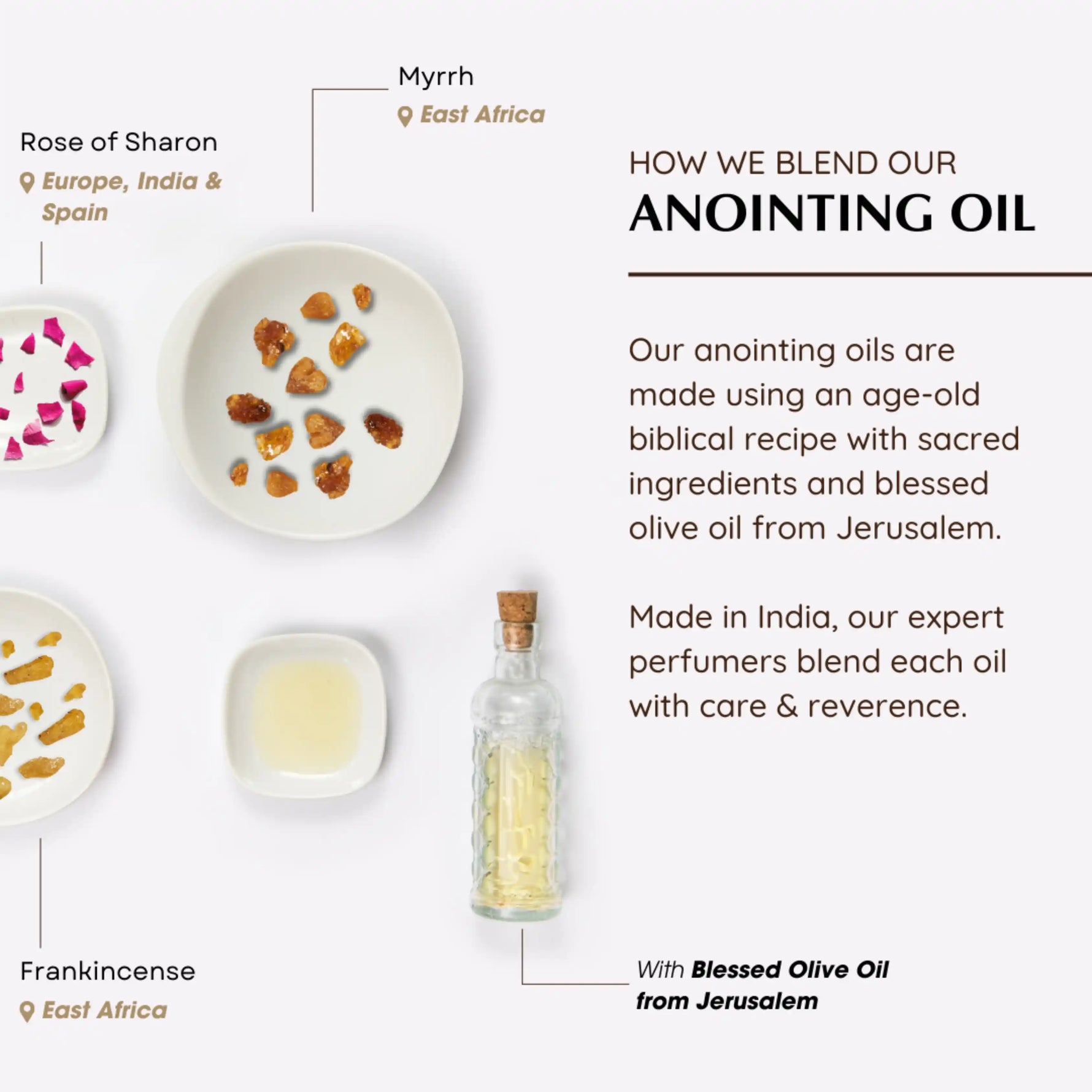 Made with old biblical recipe and olive oil blessed from Jerusalem