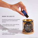 How To Use (Essential Oil) - 
1. Fill the diffuser of your choice with water.
2. Add 8-10 Drops of essential oil to the water and light it Up.
3. Let aroma diffuse and take deep breath and relax.