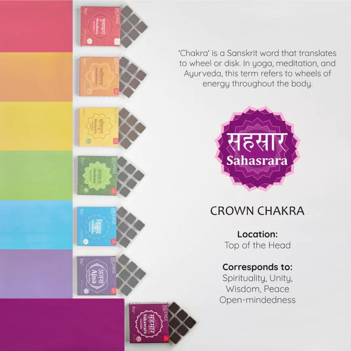 7th - Crown Chakra Incense Bricks Refills Pack