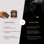 Incense Bricks are smokeless, no mess, easy to use, handcrafted with 100% natural ingredients
