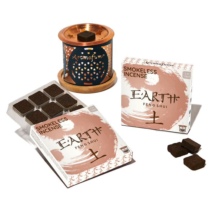 Earth Element- Incense Bricks & Burner Set
