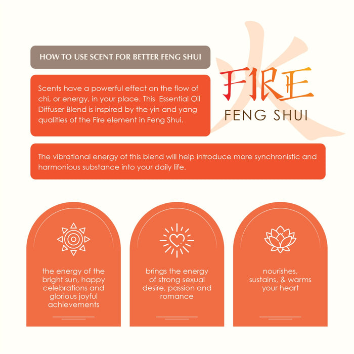 Fire Element - Feng Shui - Essential Oil Diffuser Blend